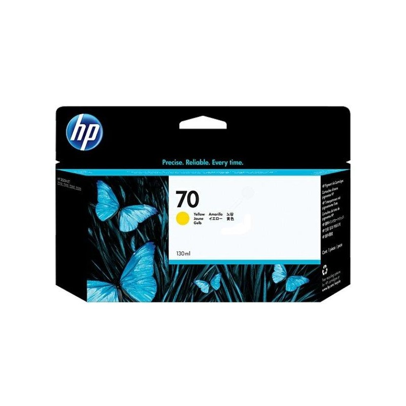HP 70 Žlutá inkoustová kazeta DesignJet, 130 ml