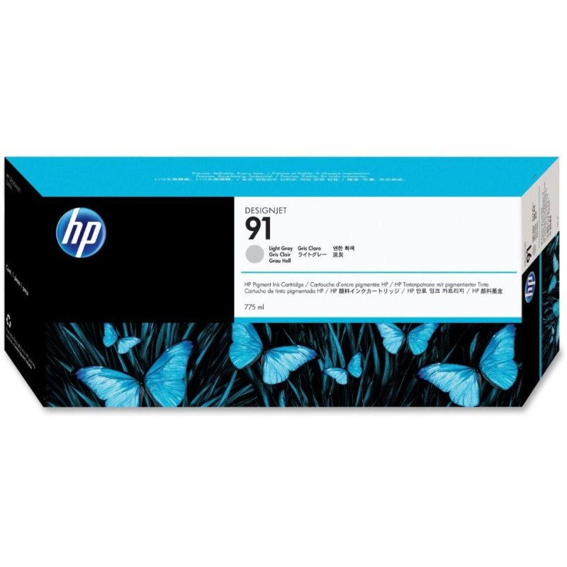 HP 91 světle šedá pigmentová inkoustová kazeta, 775 ml