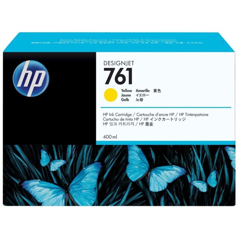 HP 761 Žlutá inkoustová kazeta DesignJet, 400 ml