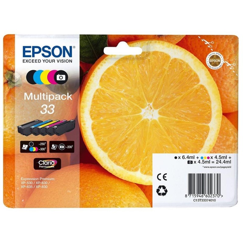 Epson inkoustové náplně - MULTIPACK/ C13T33374011/ 33 Claria Premium/ 5 barev