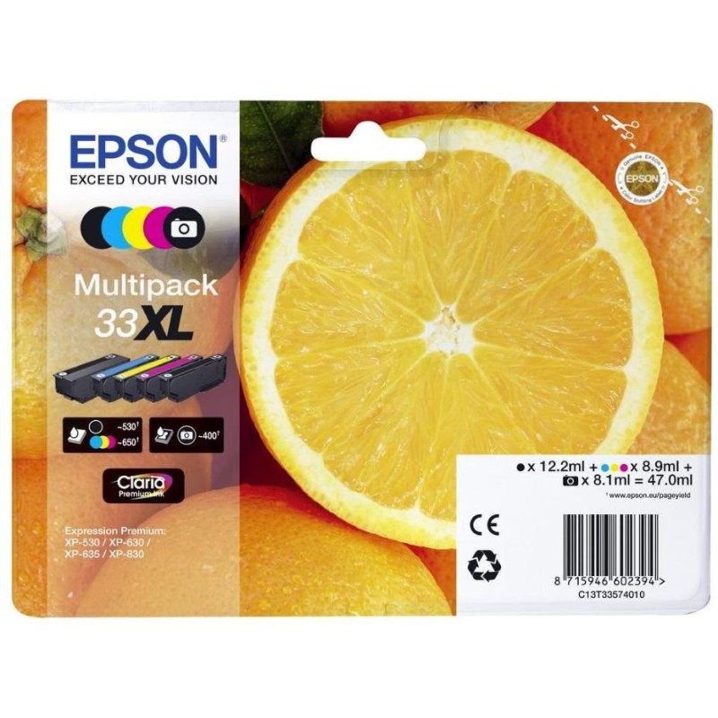 Epson inkoustové náplně - MULTIPACK/ C13T33574011/ 33XL Claria Premium/ 5 barev