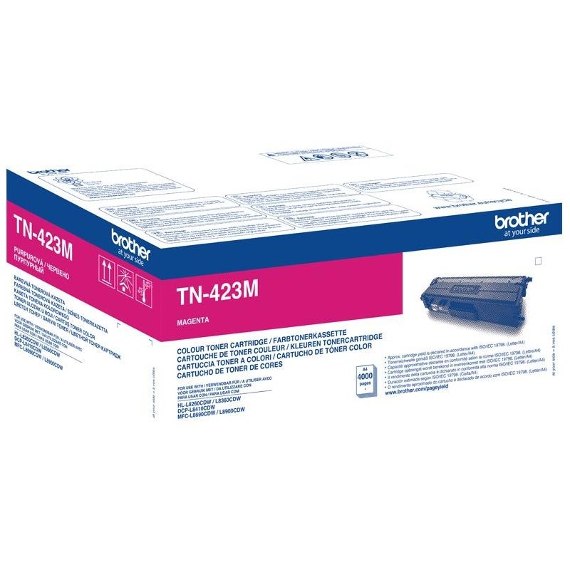 BROTHER toner TN-423M pro HL-L8260CDW/HL-L8360CDW/DCP-L8410CDW / 4.000 stran / Purpurový
