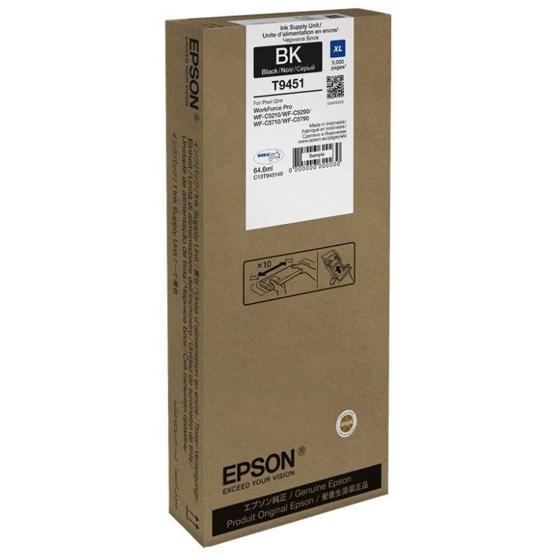 Epson inkoustová náplň/ C13T945140/ WF-C5790DWF/ WF-C5710DWF/ WF-C5290DW/ WF-C5210DW/ XL černá