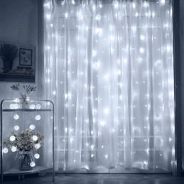 COLORWAY LED girlanda/ vnitřní / 300 LED / délka 3 x 3m / studená bílá/ AC 220V