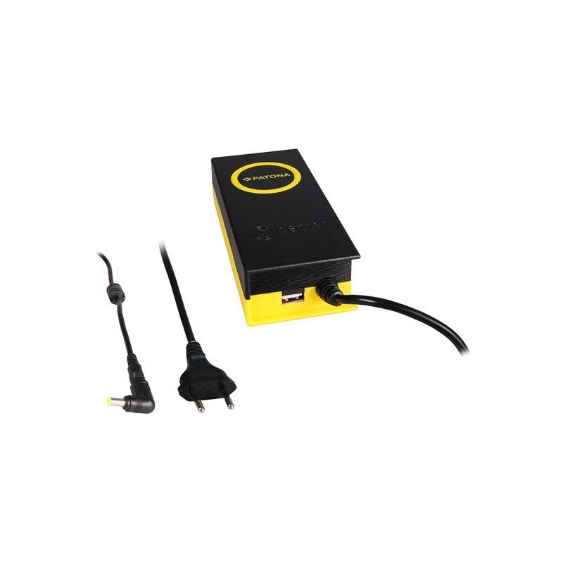 PATONA napájecí adaptér k ntb/ 19V/4,7A 90W/ konektor 5,5x1,7mm/ + výstup USB/ délka kabelu 2,4 m