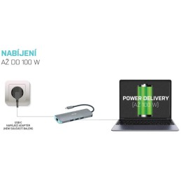 I-tec dokovací stanice USB-C Metal/ Nano Dock/ 4K UHD 3840×2160/ 3x USB 3.0/ HDMI/ LAN + Power Delivery 100 W