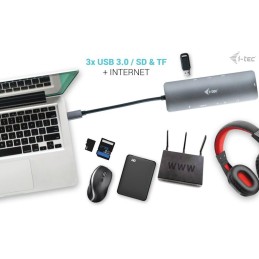 I-tec dokovací stanice USB-C Metal/ Nano Dock/ 4K UHD 3840×2160/ 3x USB 3.0/ HDMI/ LAN + Power Delivery 100 W