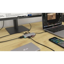 I-tec dokovací stanice USB-C Metal/ Nano Dock/ 4K UHD 3840×2160/ 3x USB 3.0/ HDMI + Power Delivery 60 W