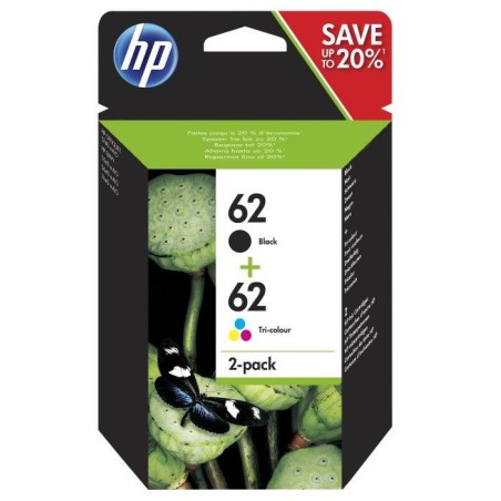 HP ink 62 (černá 4ml, barevná 4,5ml) pro HP ENVY 5540, HP ENVY 5640, HP ENVY 7640, HP OfficeJet 5740