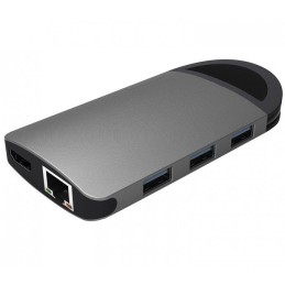 UMAX dokovací stanice U-Connect Type-C Multiport H8/ HDMI max 4K/ 3x USB 3.0/ LAN/ SD + micro SD