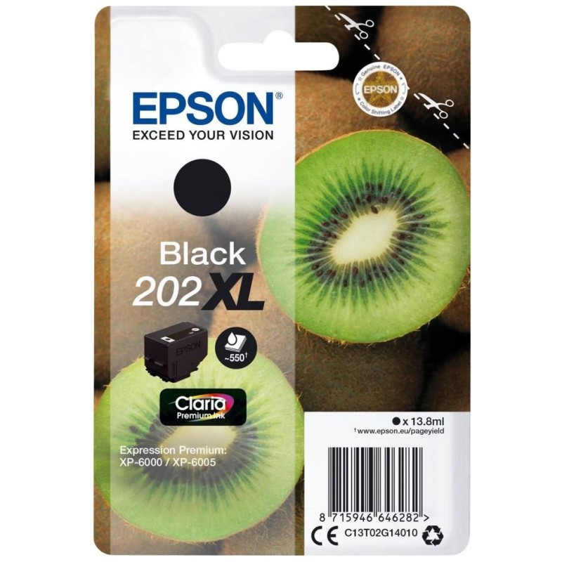Epson inkoustová náplň/ T02G1/ Singlepack/ Black 202XL/ Premium Ink/ XL