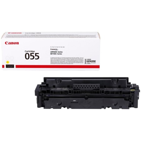 Canon originální toner CRG-055Y (žlutý, 2100str.) pro Canon MF742Cdw, MF744Cdw, MF746Cx, LBP663Cdw, LBP664Cx