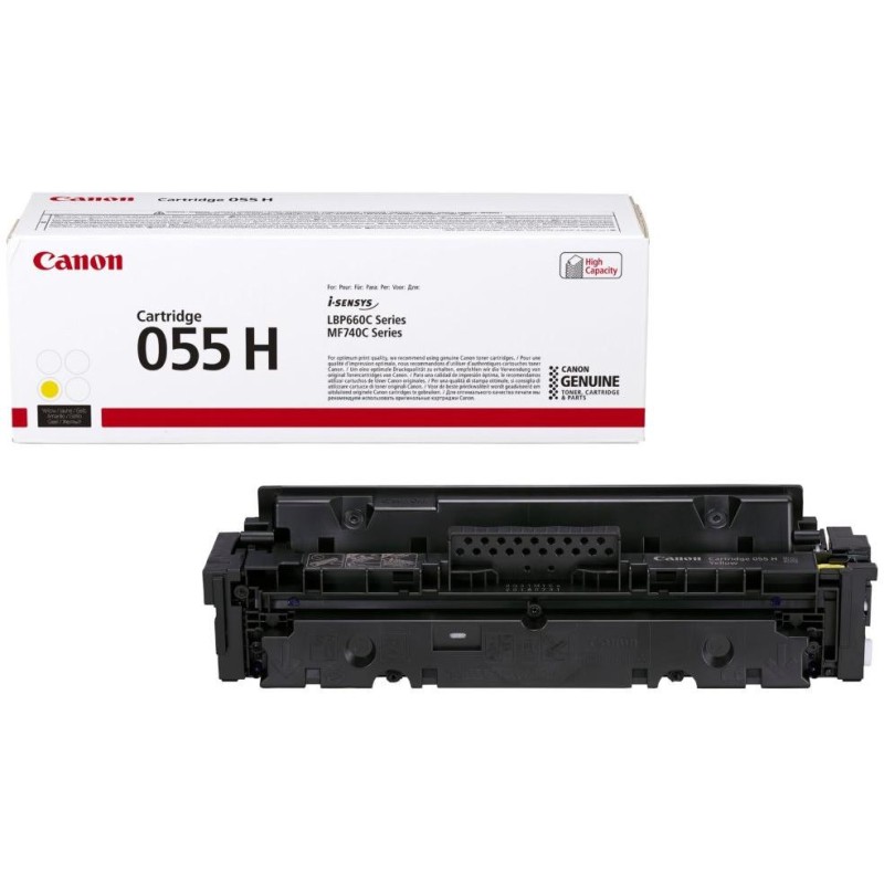 Canon originální toner CRG-055HY (žlutý, 5900str.) pro Canon MF742Cdw, MF744Cdw, MF746Cx, LBP663Cdw, LBP664Cx