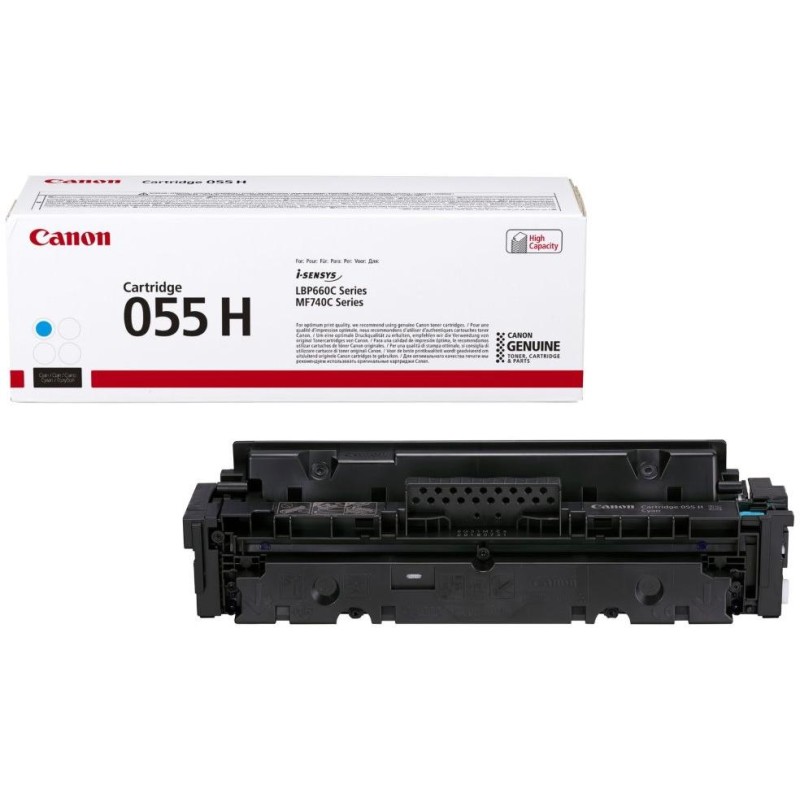 Canon originální toner CRG-055HC (azurový, 5900str.) pro Canon MF742Cdw, MF744Cdw, MF746Cx, LBP663Cdw, LBP664Cx
