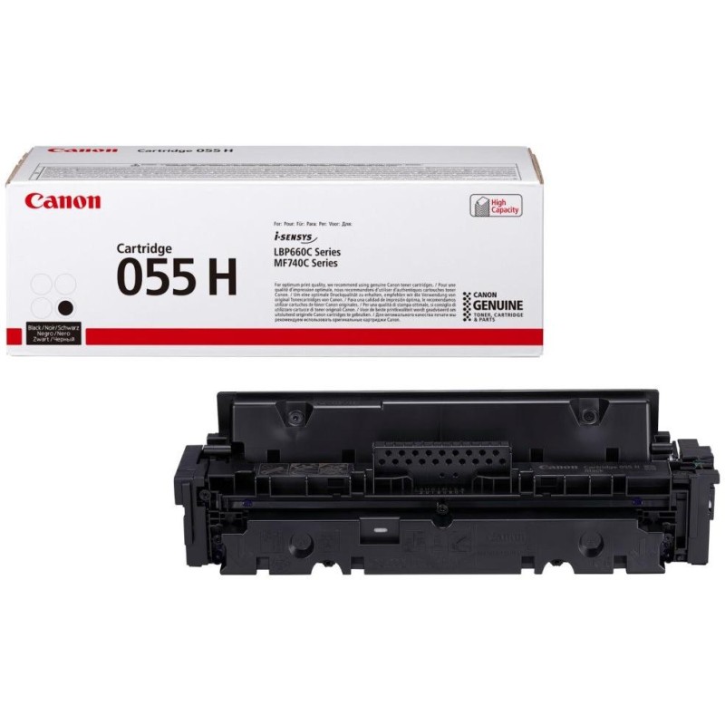 Canon originální toner CRG-055HBk (černý, 7600str.) pro Canon MF742Cdw, MF744Cdw, MF746Cx, LBP663Cdw, LBP664Cx
