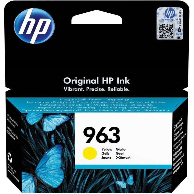 Inkoustová náplň HP 963 Žlutá (yellow, 700p) pro HP OfficeJet Pro 9010, 9013, HP OfficeJet Pro 9020