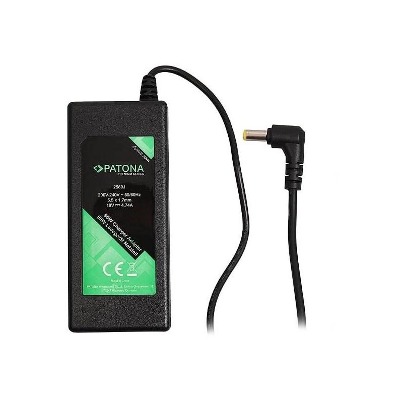 PATONA napájecí adaptér k ntb/ 19V/4,74A 90W/ konektor 5,5x1,7mm/ ACER PREMIUM/ délka kabelu 2,5 m