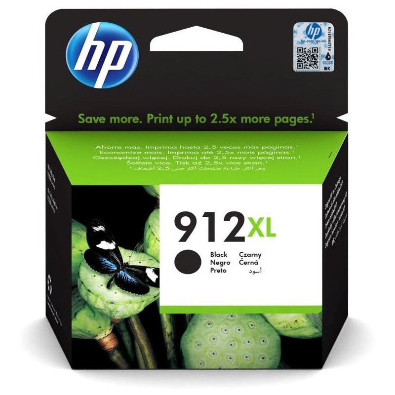 HP cartridge 912XL (black, 825str.) pro HP OfficeJet 8013, HP OfficeJet Pro 8023