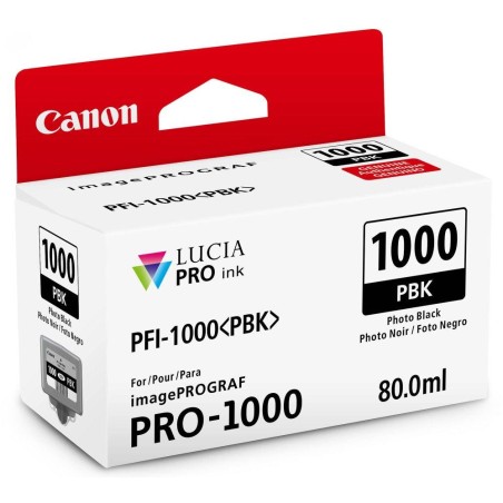 Canon inkoustová náplň PFI-1000 (foto černá, 80ml) pro Canon imagePROGRAF PRO-1000