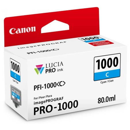 Canon inkoustová náplň PFI-1000 (cyan, 80ml) pro Canon imagePROGRAF PRO-1000