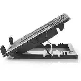 NEDIS stojan na notebook/ univerzální/ pro notebooky do 18"/ 2x ventilátor 140 mm/ USB/ plast-kov/ černý