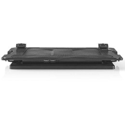 NEDIS stojan na notebook/ univerzální/ pro notebooky do 18"/ 2x ventilátor 140 mm/ USB/ plast-kov/ černý