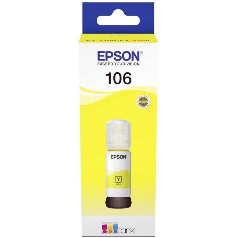 Epson inkoustová náplň/ C13T00R440/ 106 EcoTank/ L7160/ L7180/ Žlutá