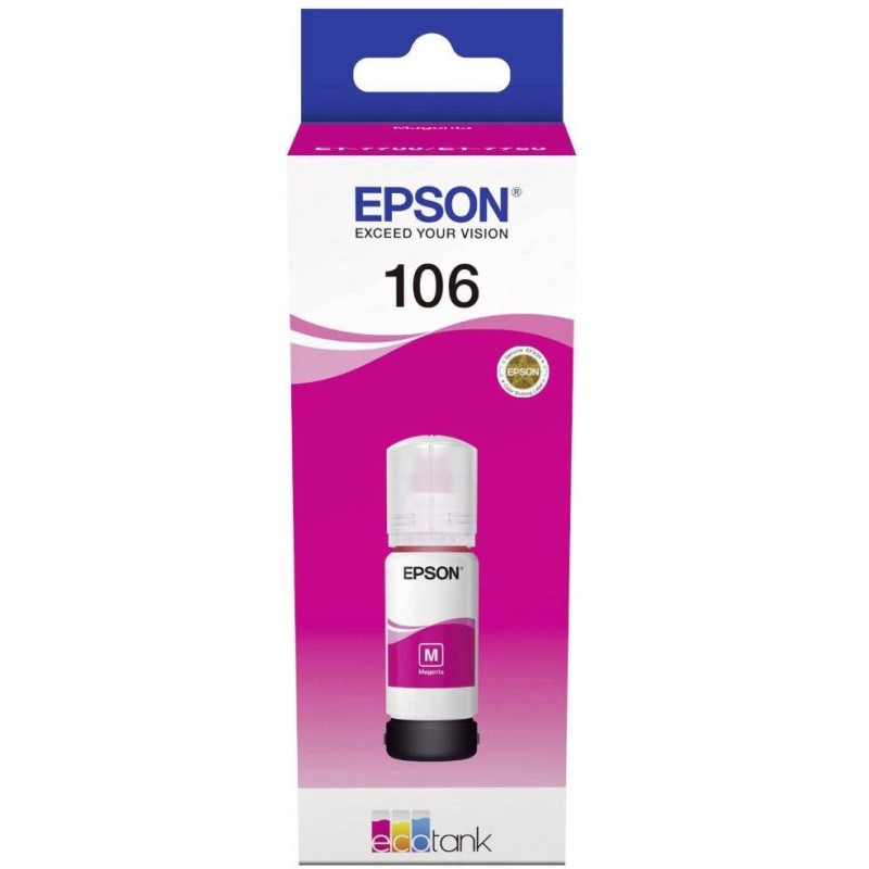 Epson inkoustová náplň/ C13T00R340/ 106 EcoTank/ L7160/ L7180/ Magenta