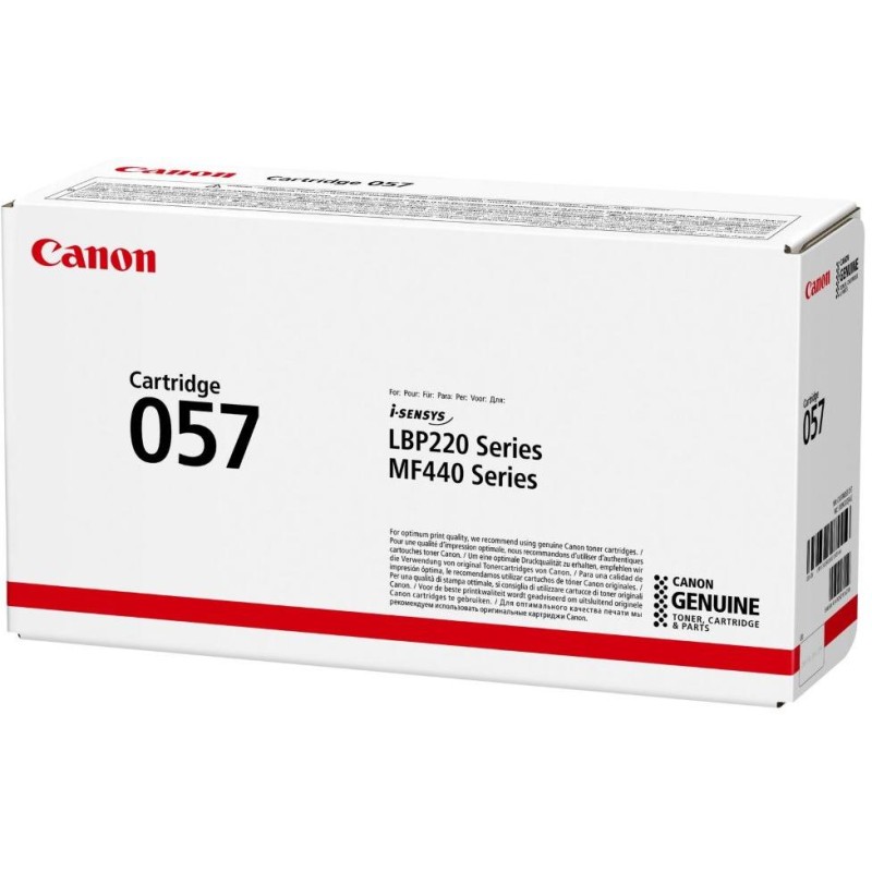 Canon originální toner CRG-057 BK (černý, 3100str) pro Canon LBP228, LBP226, LBP223, MF449, MF446, MF445, MF443