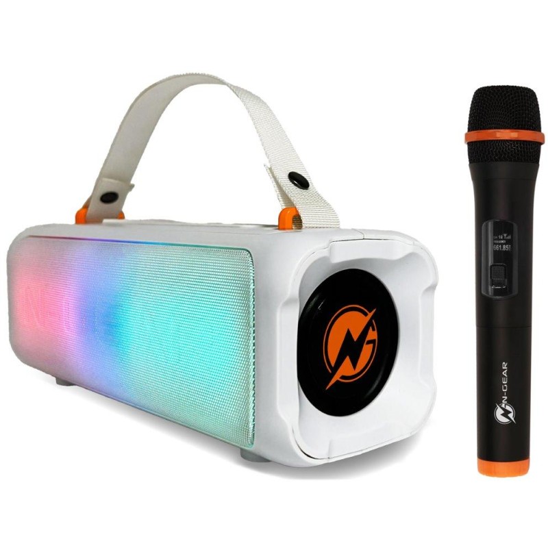 N-GEAR PARTY LET'S GO PARTY SPEAKER BLAZOOKA 703 / BT/ 100W/ USB/Disco LED/ MIC / bílý