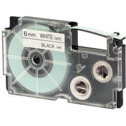 PRINTLINE kompatibilní páska s Casio, XR-6WE1, 6mm, 8m, černý tisk/bílý podklad