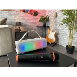 N-GEAR PARTY LET'S GO PARTY SPEAKER BLAZOOKA 703 / BT/ 100W/ USB/Disco LED/ MIC / bílý