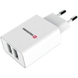 Swissten Síťový Adaptér Smart Ic 2X Usb 2,1A Power + Datový Kabel Usb / Type C 1,2 M Bílý
