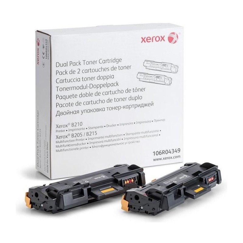 Xerox originální toner 106R04349 dualpack (černý, 2x 3000str.) pro B210/B205/B215