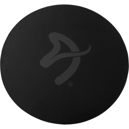 AROZZI Zona Floorpad Black/ ochranná podložka na podlahu/ kulatá 121 cm průměr/ černá s šedým logem