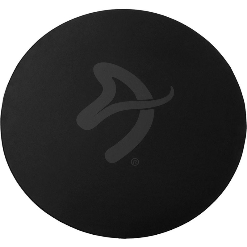 AROZZI Zona Floorpad Black/ ochranná podložka na podlahu/ kulatá 121 cm průměr/ černá s šedým logem