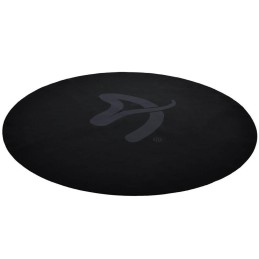 AROZZI Zona Floorpad Black/ ochranná podložka na podlahu/ kulatá 121 cm průměr/ černá s šedým logem
