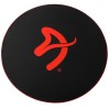 AROZZI Zona Floorpad Red/ protective floor mat/ round 121 cm diameter/ black with red logo