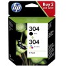 HP original ink set HP 304 (CMYK, 100/120 pages) for HP Deskjet 3720, 3721, 3722, 3723, 3724, 3725, 3755