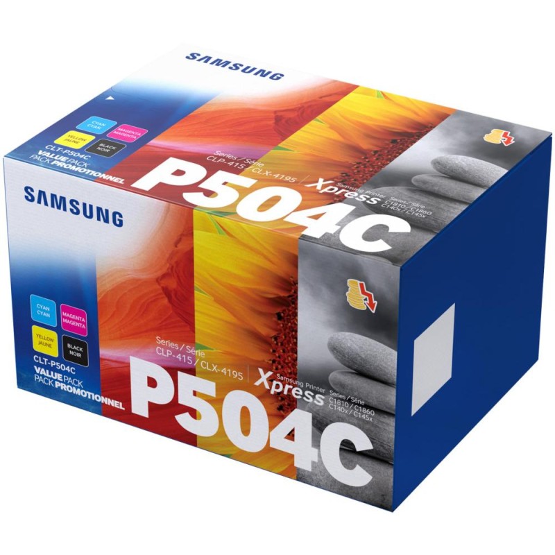 HP toner CLT-P504C (CMYK, 2500str, 3x1800str) pro Samsung CLP-415N/415NW,CLX-4195FN/4195FW/4195N,MultiXpress SL-C1453FW/