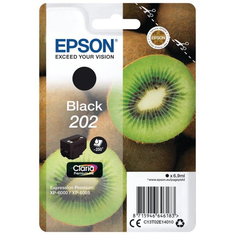 Epson inkoustová náplň/ C13T02E14010/ 202 Claria Premium-6/ XP-6000/ černá