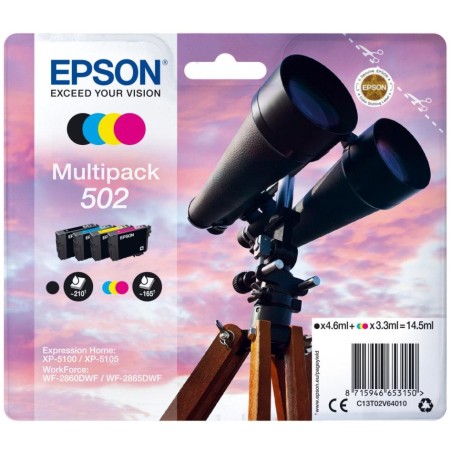 Epson inkoustová náplň/ C13T02V64010/ multipack/ 502/ Expression Home XP-5100/ 4 barvy
