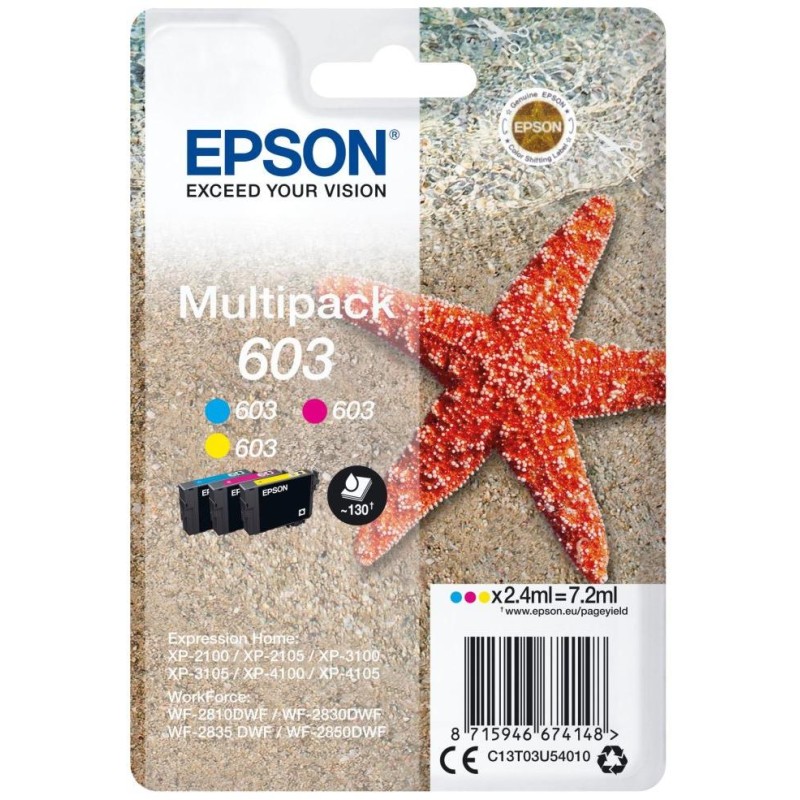 Epson inkoustová náplně/ C13T03U54010/ 603/ Multipack/ 3 barvy