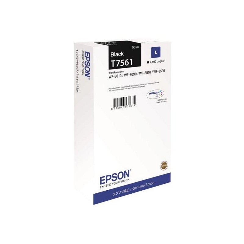 Epson inkoustová náplň/ C13T756140/ DURABrite Pro/ vel. L/ WF-8010/WF-8510/WF-8090/WF-8590/ černá