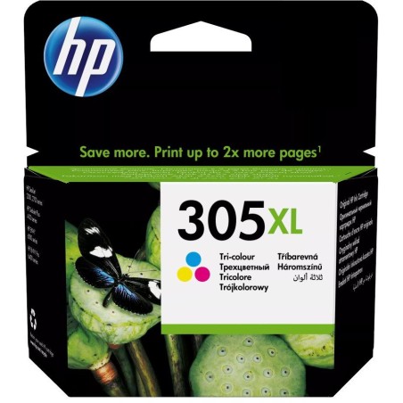 HP inkoustová kazeta 305XL (CMY originál) pro - DeskJet 2300, 2710, 2720, DeskJet Plus 4100, ENVY 6000, ENVY Pro 6400