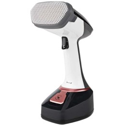 NEDIS napařovač oděvů/ spotřeba 1400 W/ objem vyjímatelné nádržka na vodu 320 ml/ tlak 25 g/m/ černo-růžový