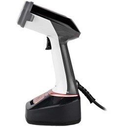 NEDIS napařovač oděvů/ spotřeba 1400 W/ objem vyjímatelné nádržka na vodu 320 ml/ tlak 25 g/m/ černo-růžový