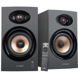 FENDA F&D repro R23BT/ 2.0/ 40W/ dřevěné/ BT/ Optický/ USB vstup/ dálkové ovládání/ černé