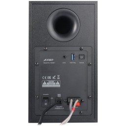 FENDA F&D repro R23BT/ 2.0/ 40W/ dřevěné/ BT/ Optický/ USB vstup/ dálkové ovládání/ černé