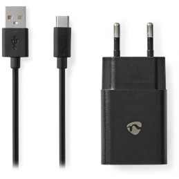 NEDIS síťová nabíječka/ USB-C/ 2.4 A/ 5.0 VDC/ rychlé nabíjení/ černá/ kabel 1m